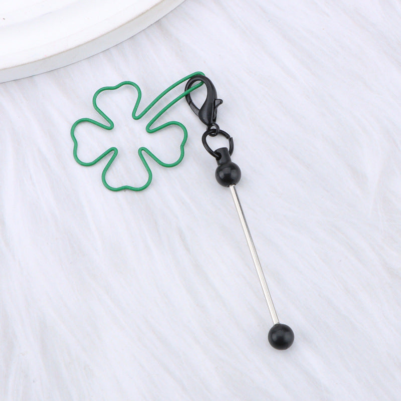Wholesale Four-leaf Clover DIY Beadable Keychain