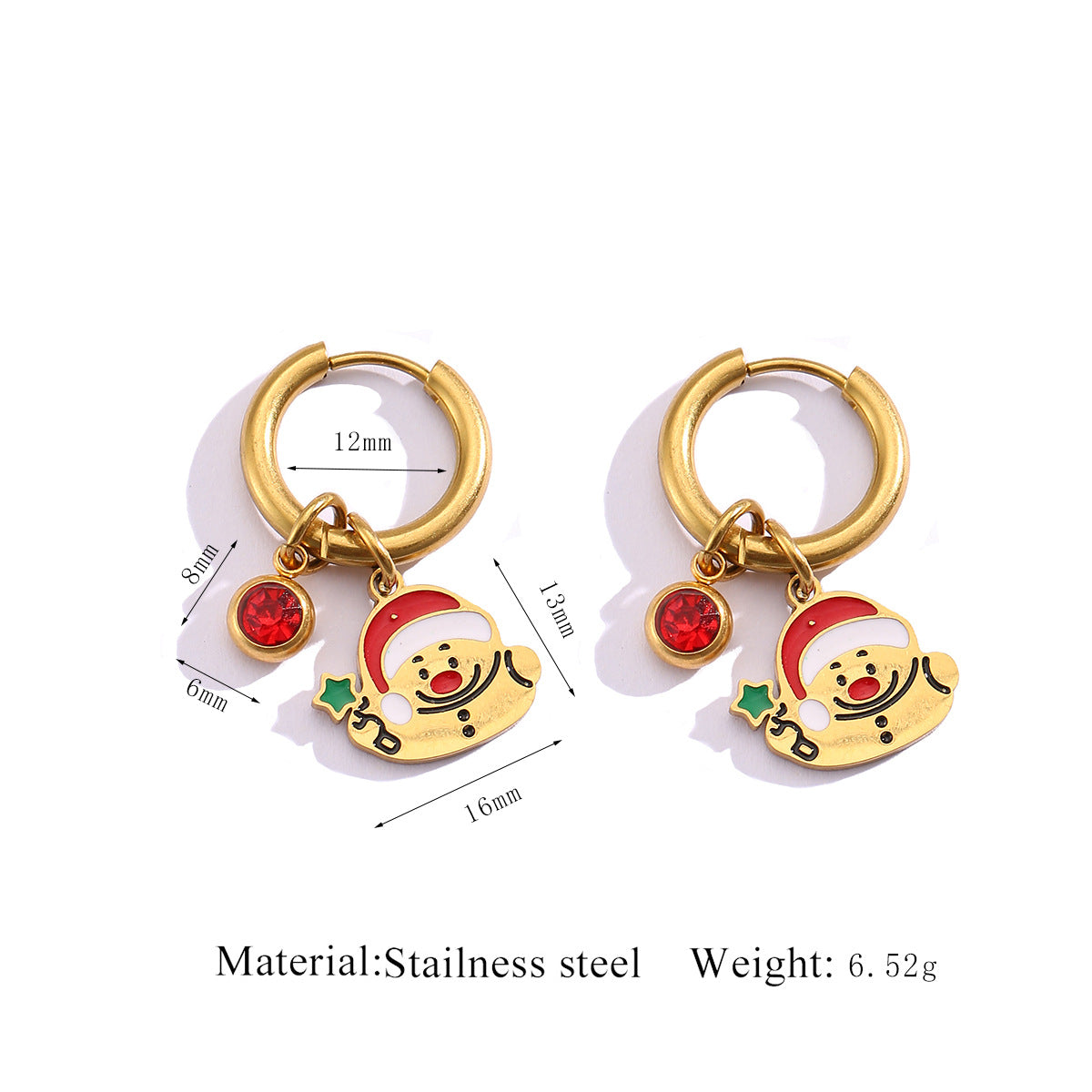 Wholesale Christmas series stainless steel earrings
