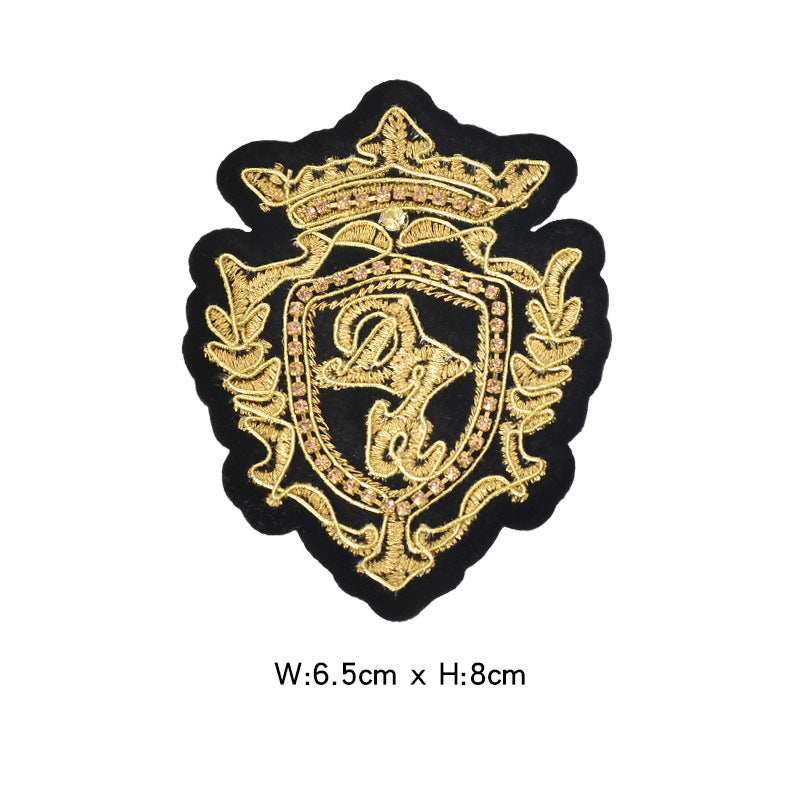 Wholesale College Style 3D Embroidered Tiger Badge Patch Beaded Felt Applique Fashion Accessory For Suit Or Towel Boutique Resale Gift