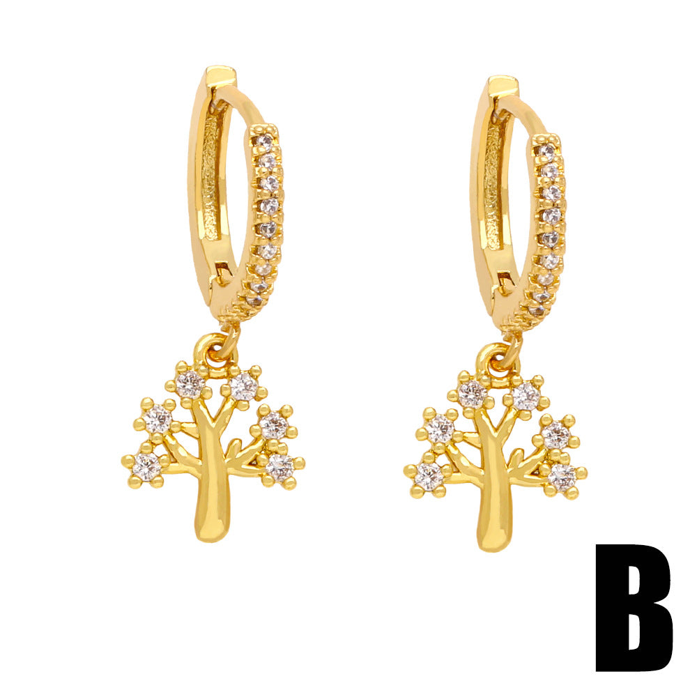 Pendientes de cobre de Cross Tree of Life