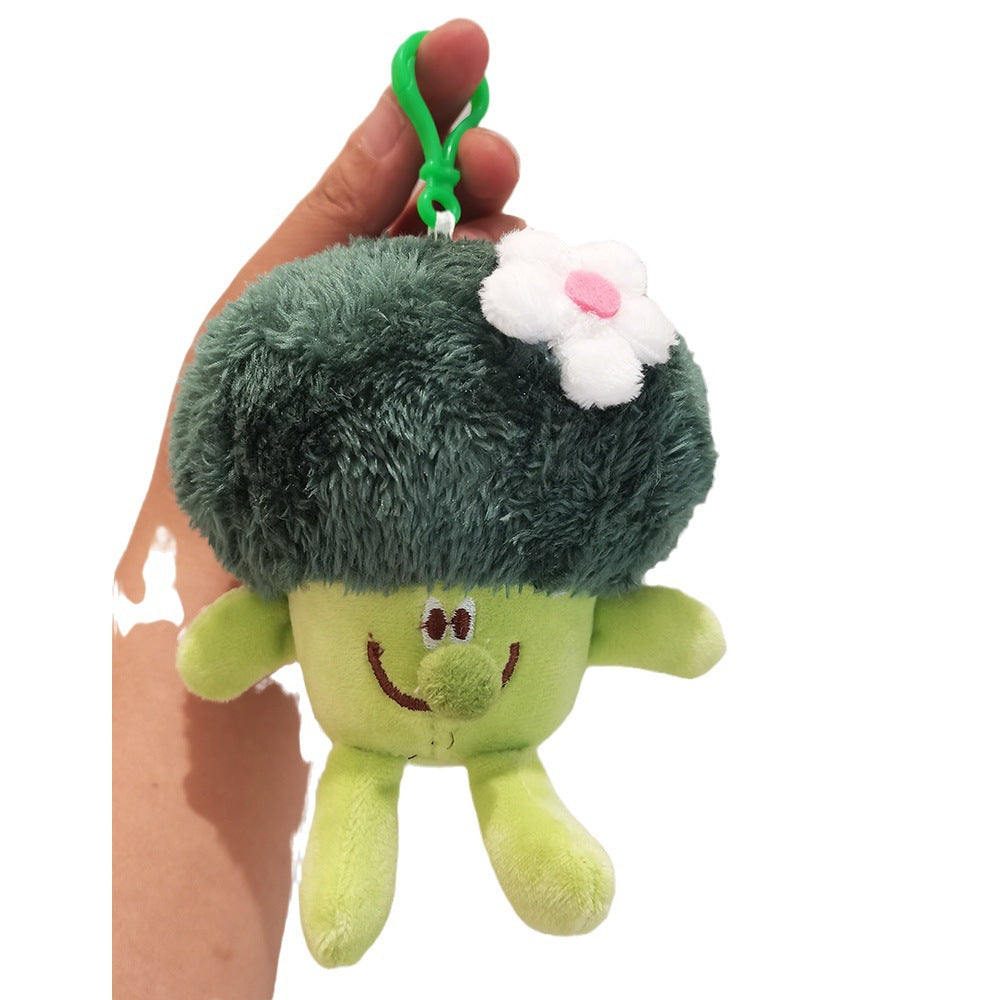 Wholesale Cute Vegetable Wool Felt Bag Accessories Broccoli Keychain