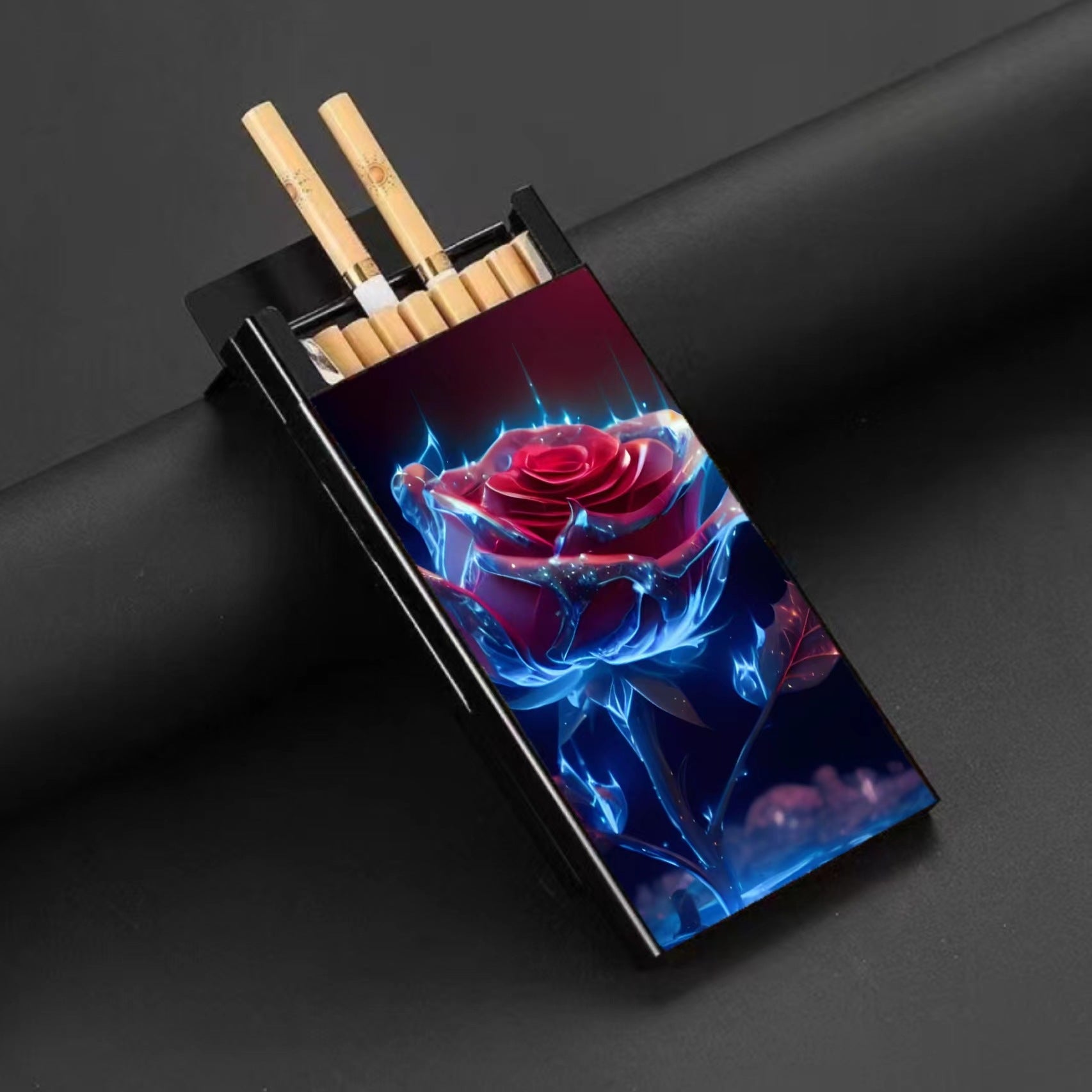 Wholesale Metal Fine Tube Anti Drop and Moisture-proof Painted Creative Cigarette Box