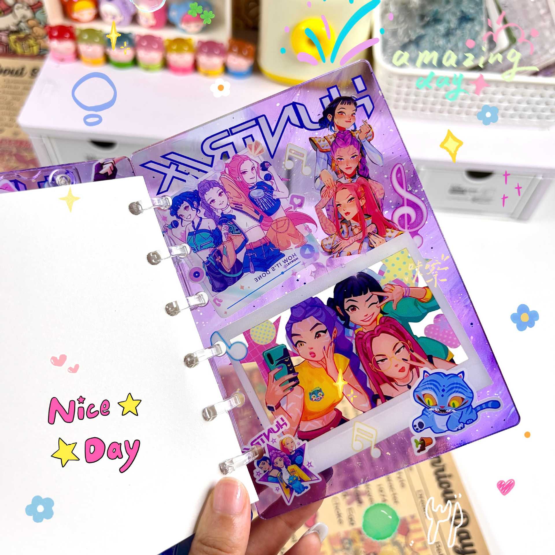 Wholesale New A7 Shaker NoteBook Acrylic Loose-leaf Notepad