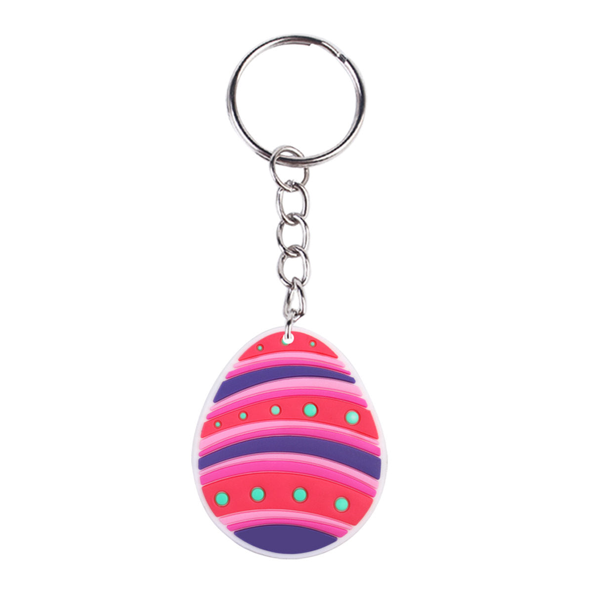 Wholesale 10pcs Easter Egg Pvc Keychain