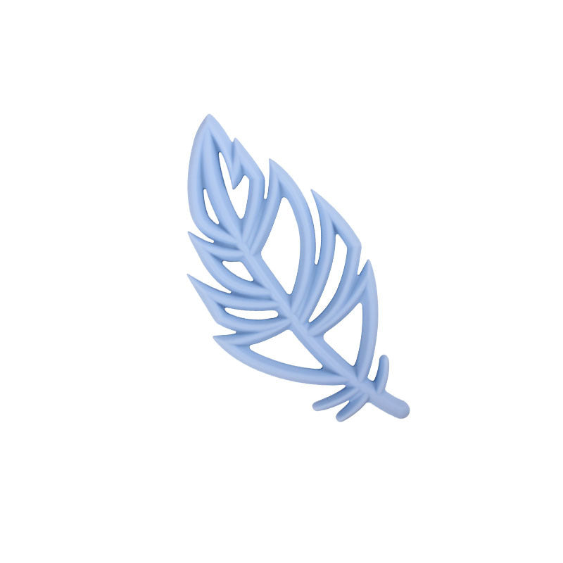 Wholesale 3PCS DIY Cartoon Silicone Leaf Feathers Focal Beads