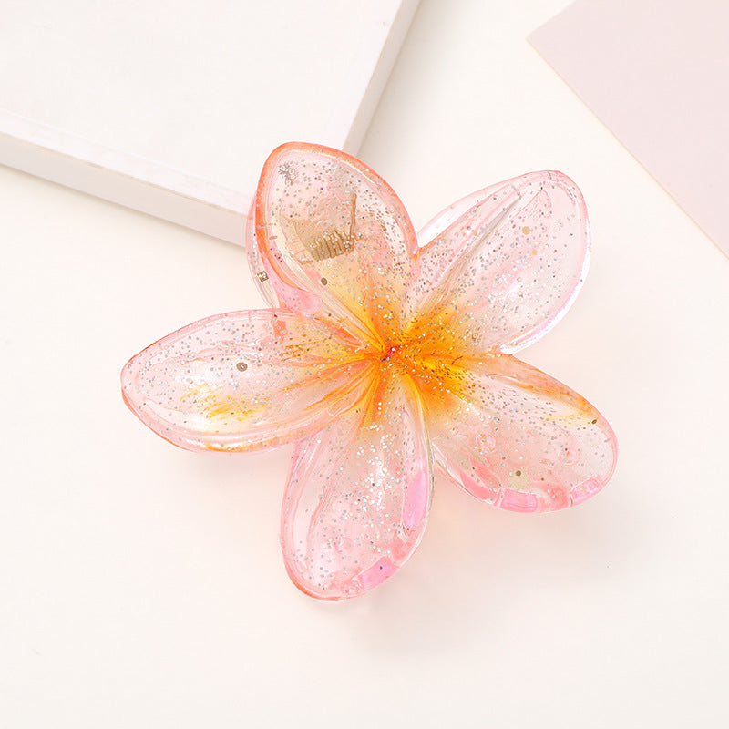 Wholesale colorful acrylic frangipani hairpins