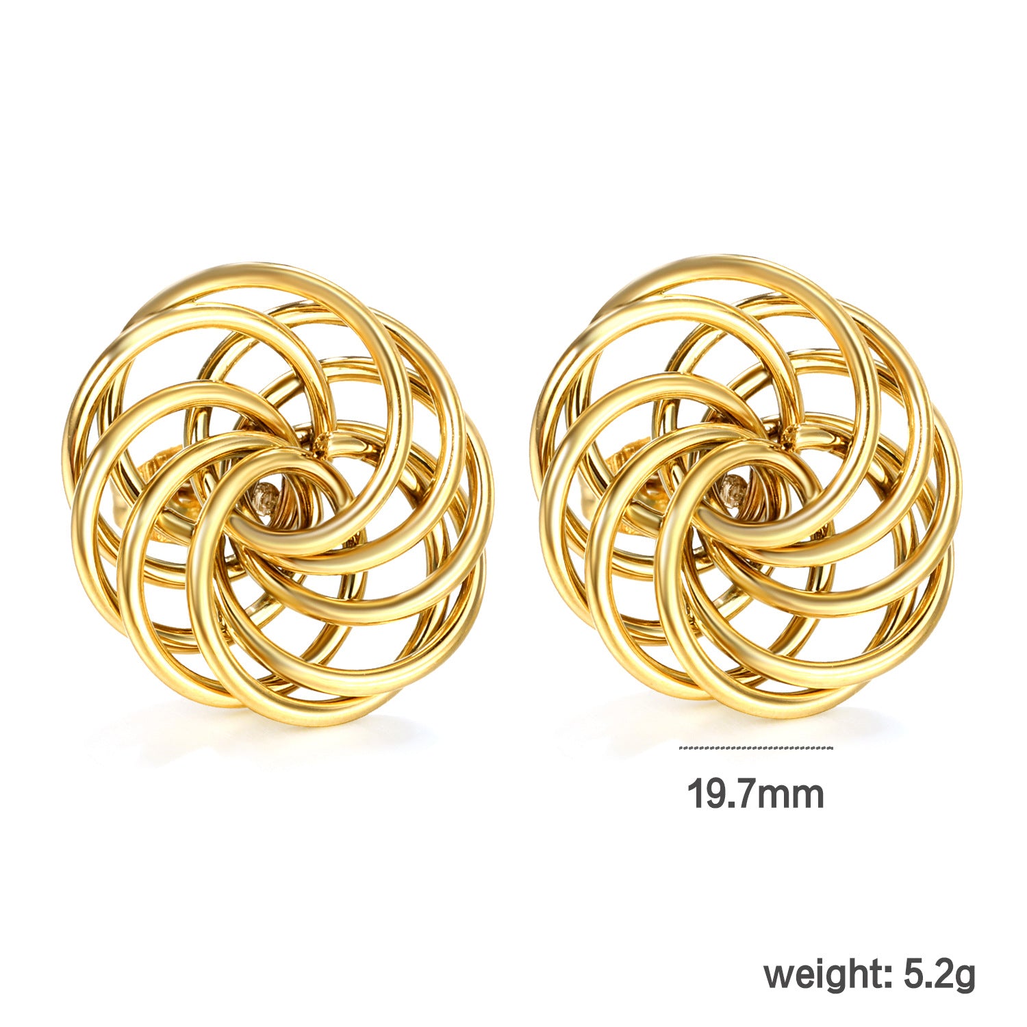 Wholesale Vintage shaped stainless steel wrapped earrings
