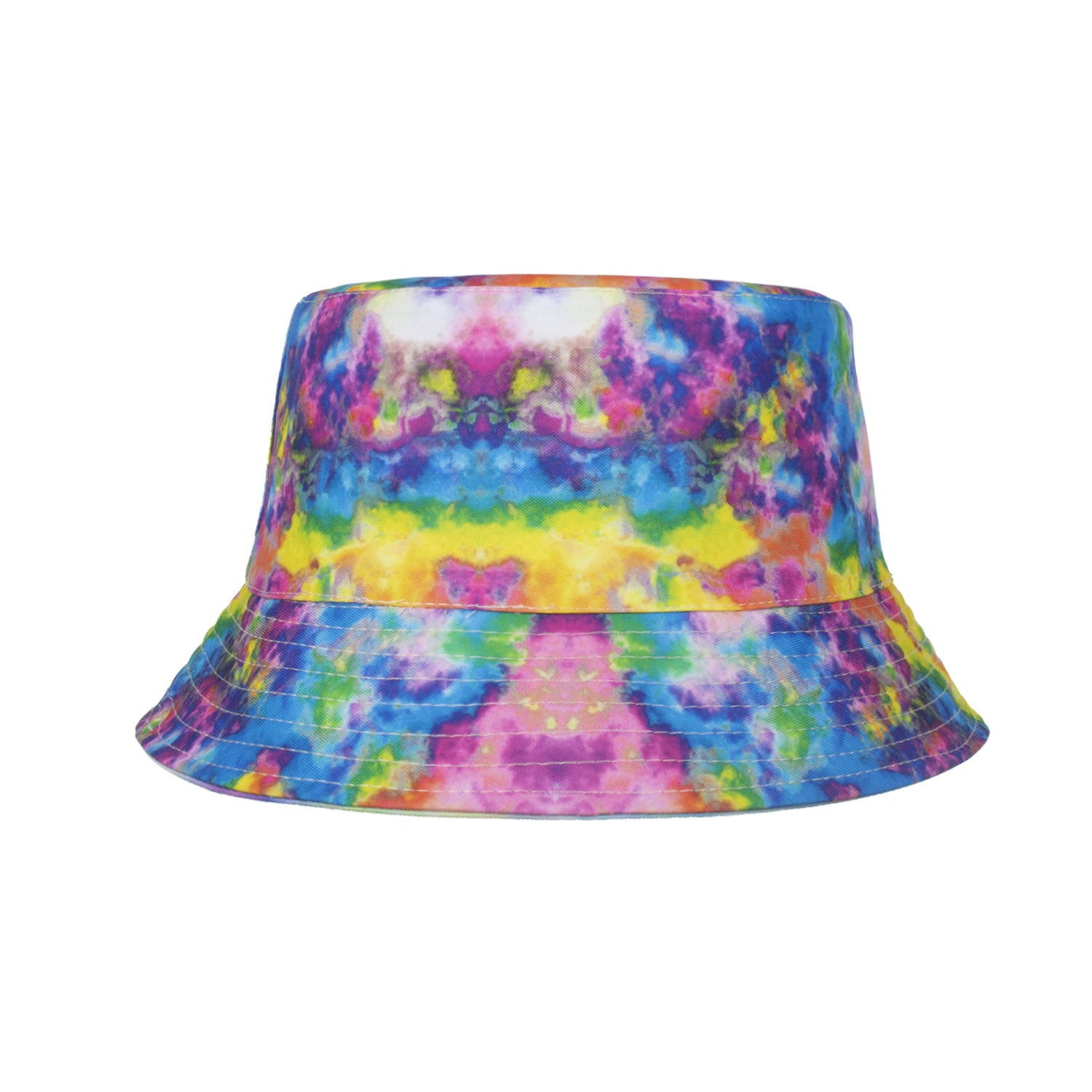 Wholesale Cotton tie-dye double-sided sun protection bucket hat wide brim bucket hat