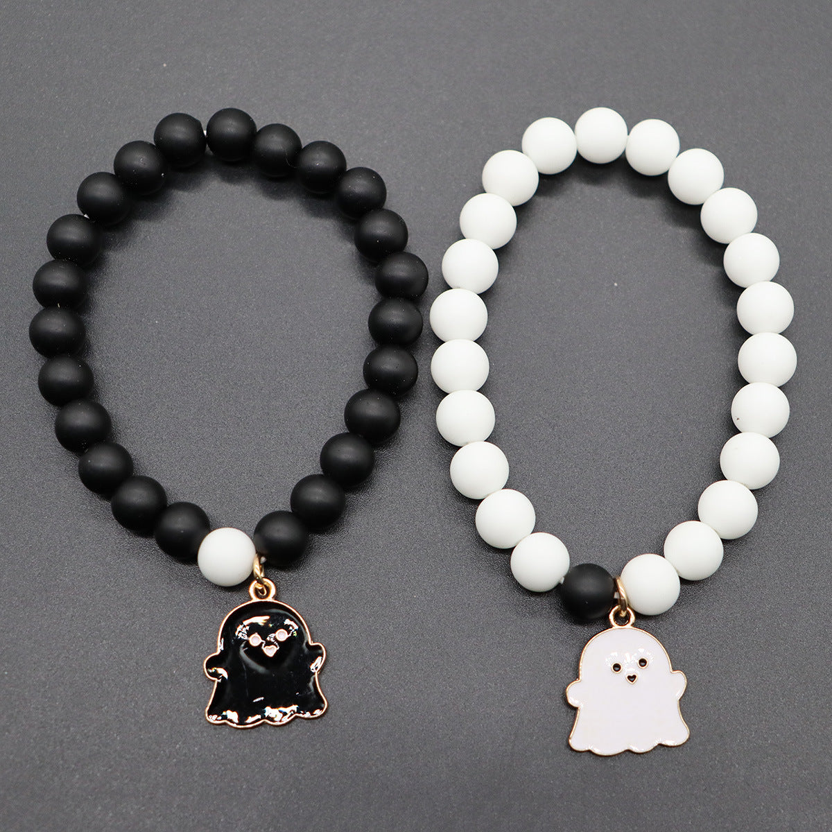Wholesale Natural Stone Moon Sun Love Heart Magnetic Beaded Bracelet