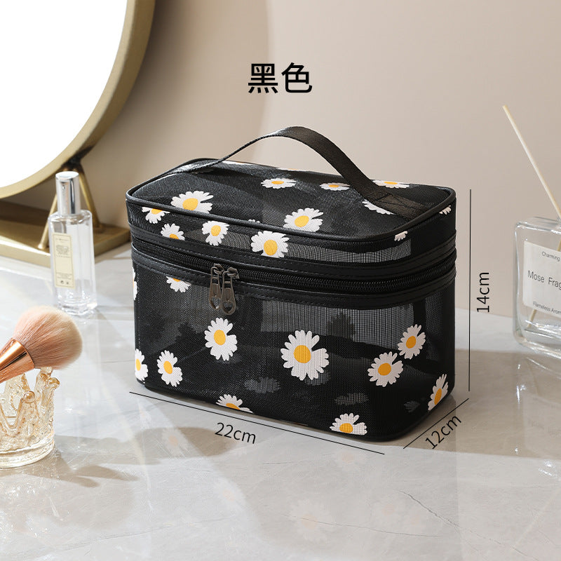Wholesale Daisy Mesh Breathable Toiletry Bag