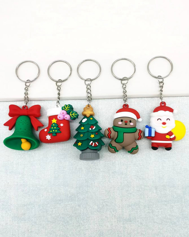 Wholesale Resin Christmas Doll Keychain Decorative Accessories Random