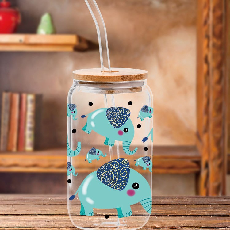 Wholesale Crystal Sticker 16oz Cup UV DTF Wraps 16oz Cup UV DTF Wraps