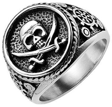 Wholesale  Simple Retro Punk Goethe Ring Titanium Steel Rust-free Fashion Jewelry Ring Pendant