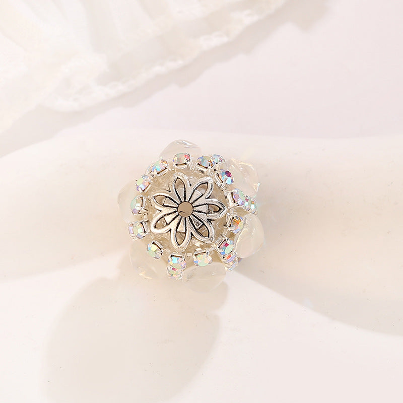 Wholesale of 10PCS Cat Eye Stone Mocha Lantern Soft Ceramic Drill Ball Straight Hole Beads