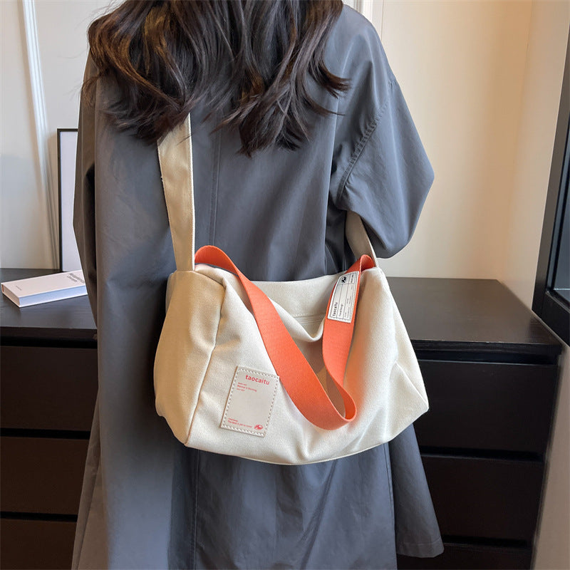 Wholesale Contrast canvas crossbody bag