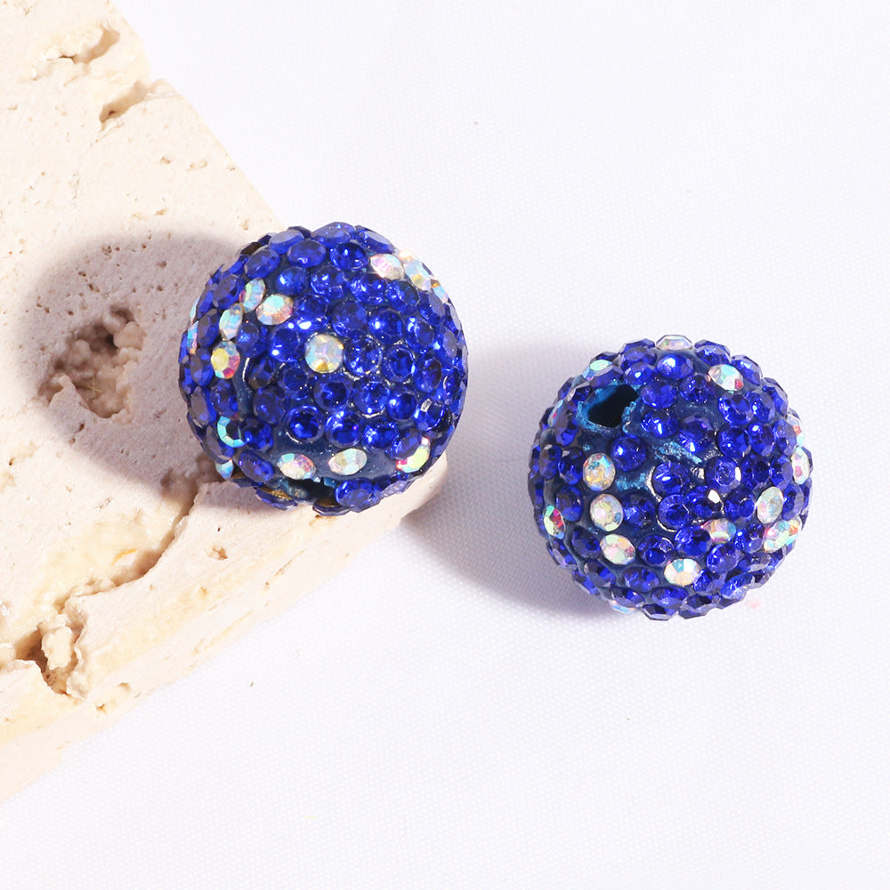 Wholesale 20pcs Sparkling soft clay colored full diamond beads