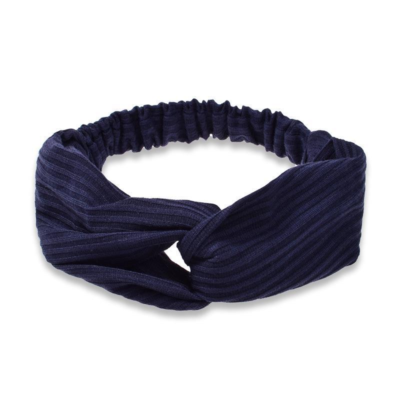 Wholesale Suede Cross Knit Face Wash Headband