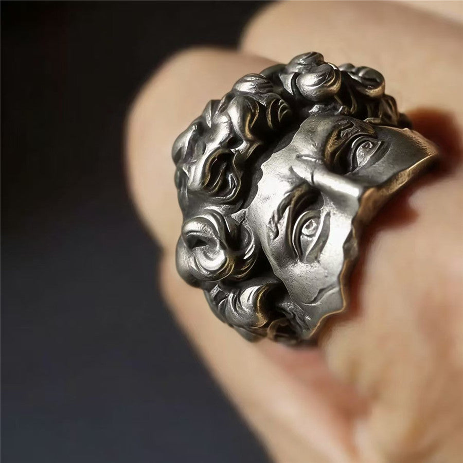 Wholesale Vintage  David Ring Retro Zinc Alloy Open Ring