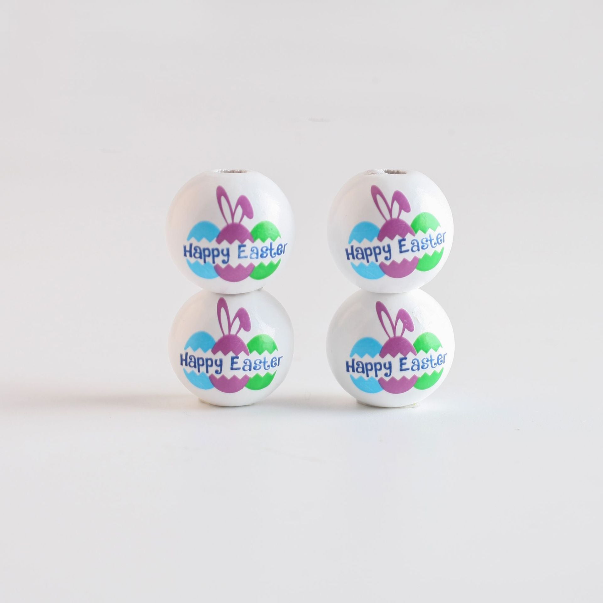 Wholesale 10PCS 4MM Easter Wreath DIY Wooden Beads