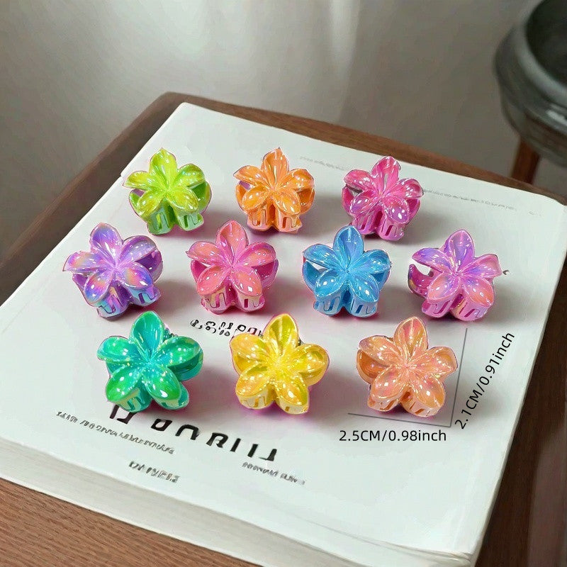 Wholesale Colorful Acrylic Egg Flower Women's Head DIY Shark Clip Hairpin Jewelry