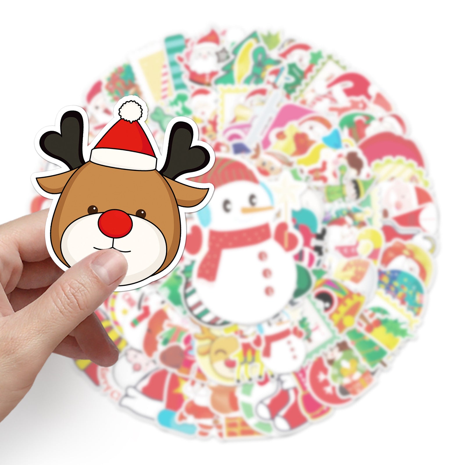 Wholesale 100 pcs/ pack Christmas Graffiti Holiday Creative DIY Sticker Waterproof