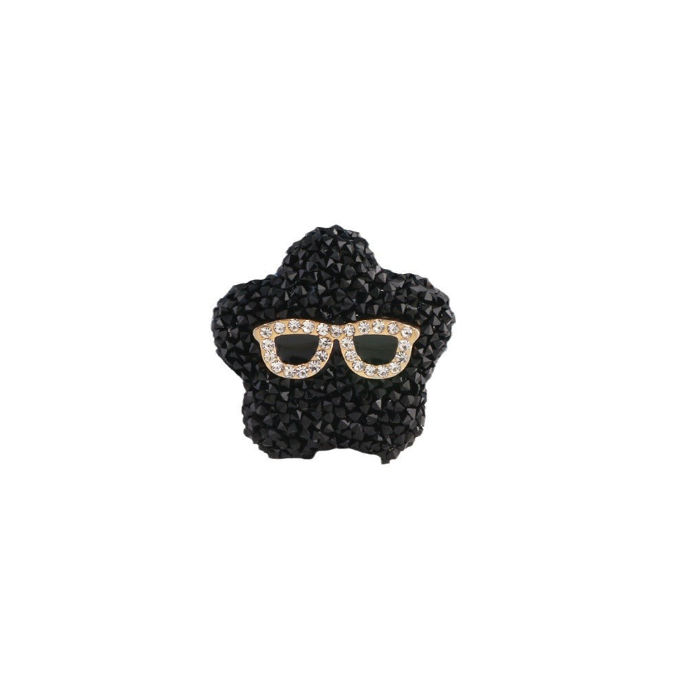 Wholesale 10pcs sugar sunglasses pentagram diamond ball beads