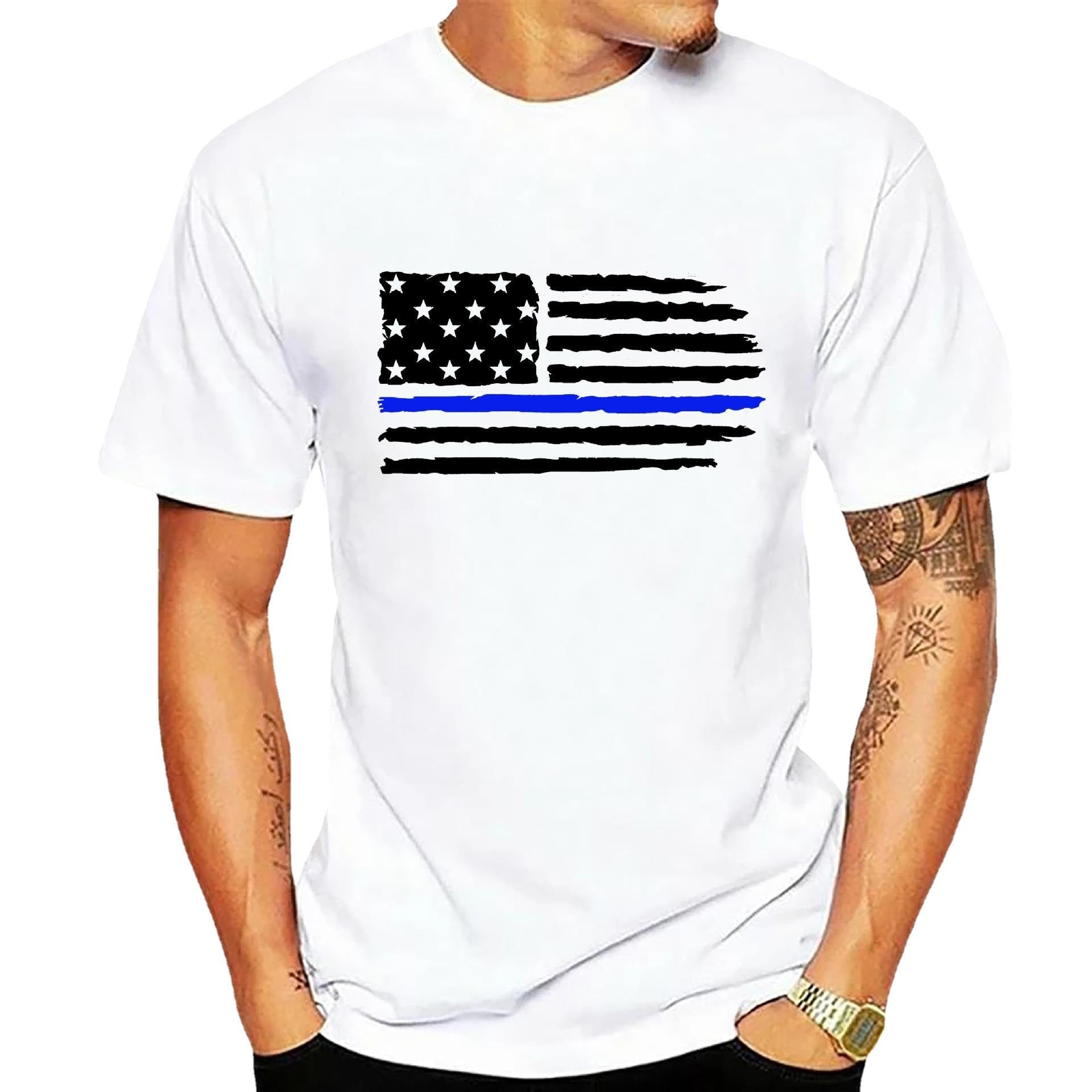 Wholesale American Independence Day 3D Digital Printing T-Shirts for Men