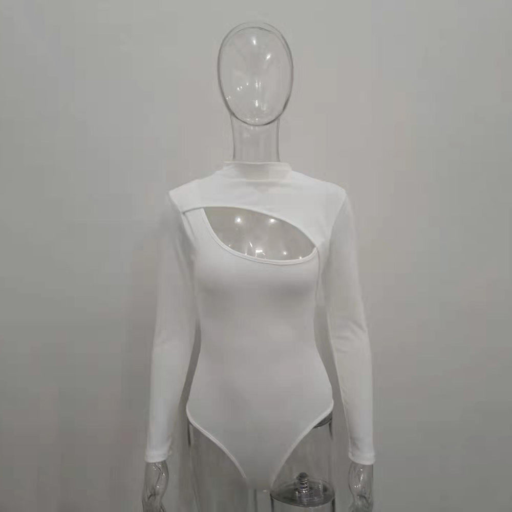 Wholesale Sexy Long-sleeved Ribbed Jumpsuit for Women