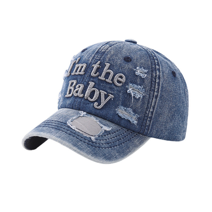 Wholesale Cotton Embroidered Letter Hole Children's Baseball Caps