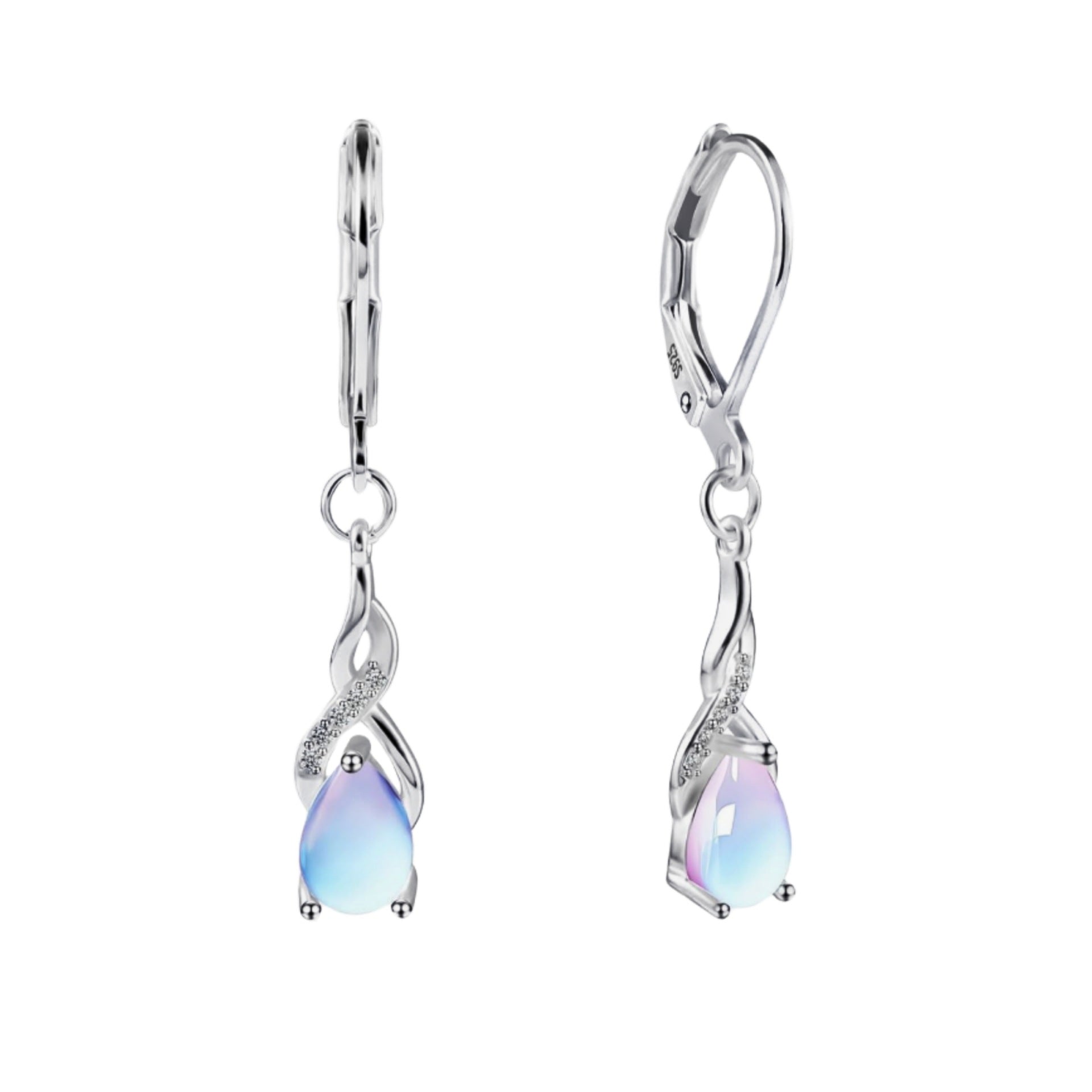 Wholesale Fashion Moonstone Teardrop Earrings Long Tassel