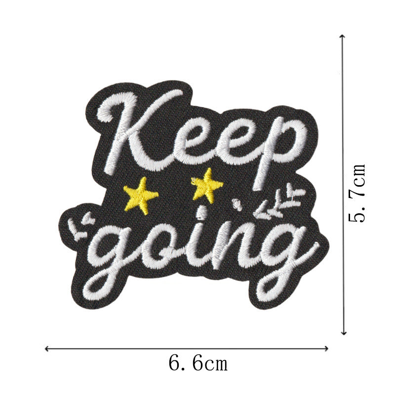 Wholesale Fashion English Letter Embroidered Patches Heart Design DIY Decorative Badges For Bags Towels Clothing 9 Piece Set