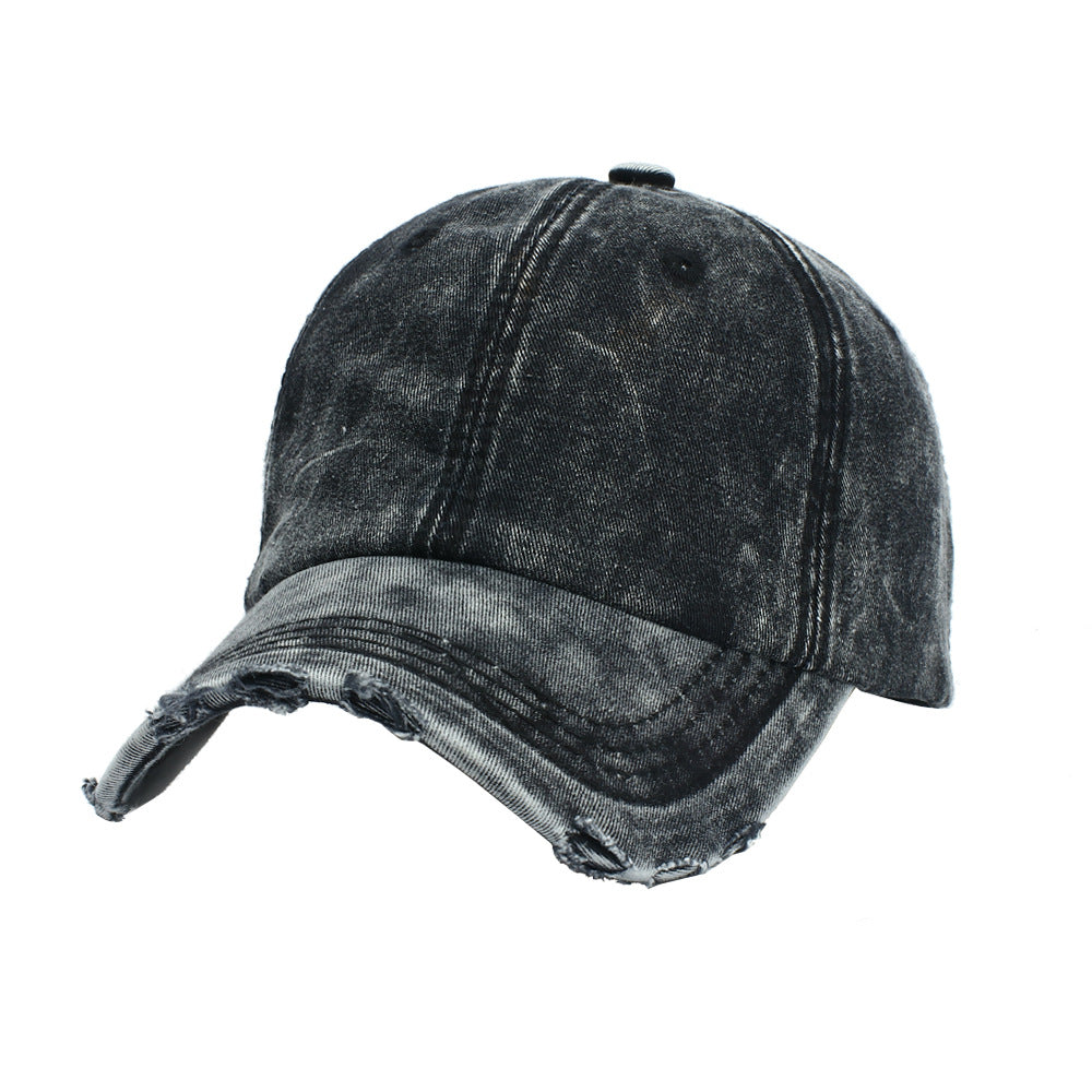 Wholesale Washed Cotton Perforated Denim Cotton Baseball Cap