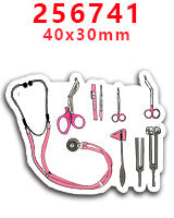 Wholesale Random 30pcs Pink Christmas Nurses' Day Acrylic Flatback