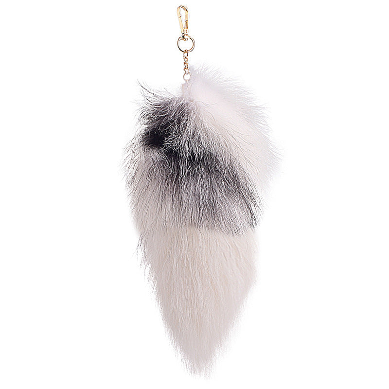 Wholesale of Oversized Fox Hair Pendant Keychains