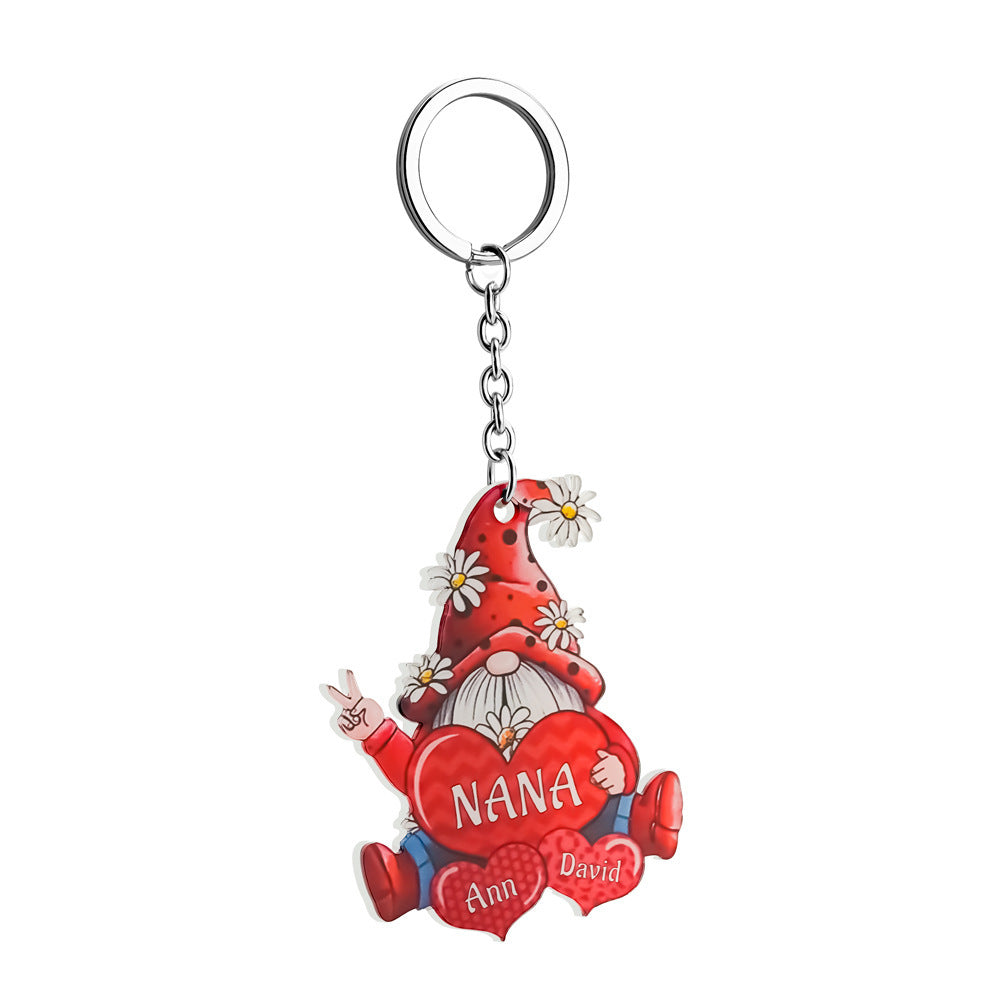 Wholesale Acrylic Stainless Steel Keychain Christmas Halloween Thanksgiving