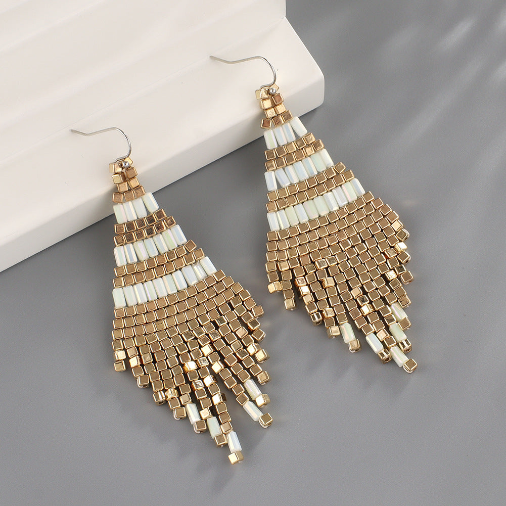 Wholesale Bohemian Handmade Retro Ethnic Style Sumi Pearl Earrings
