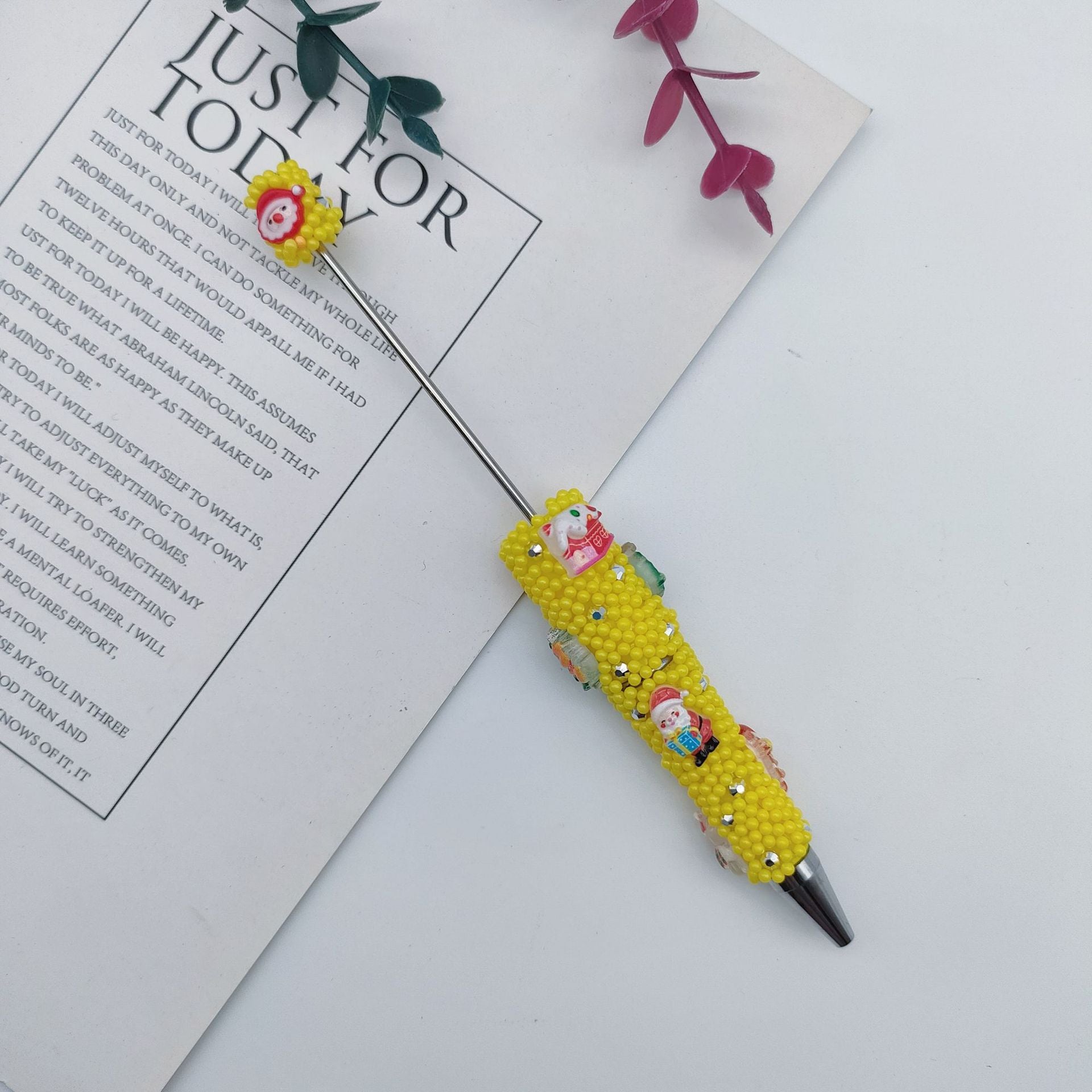 Wholesale Christmas Atmosphere Cute Beadable Pens