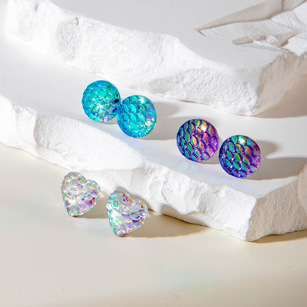 Wholesale Dopamine colorful shiny round bead earrings