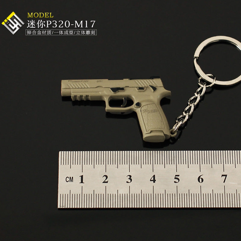 Wholesale small size Alloy Pistol Model Mini Bull Keychain Pendant