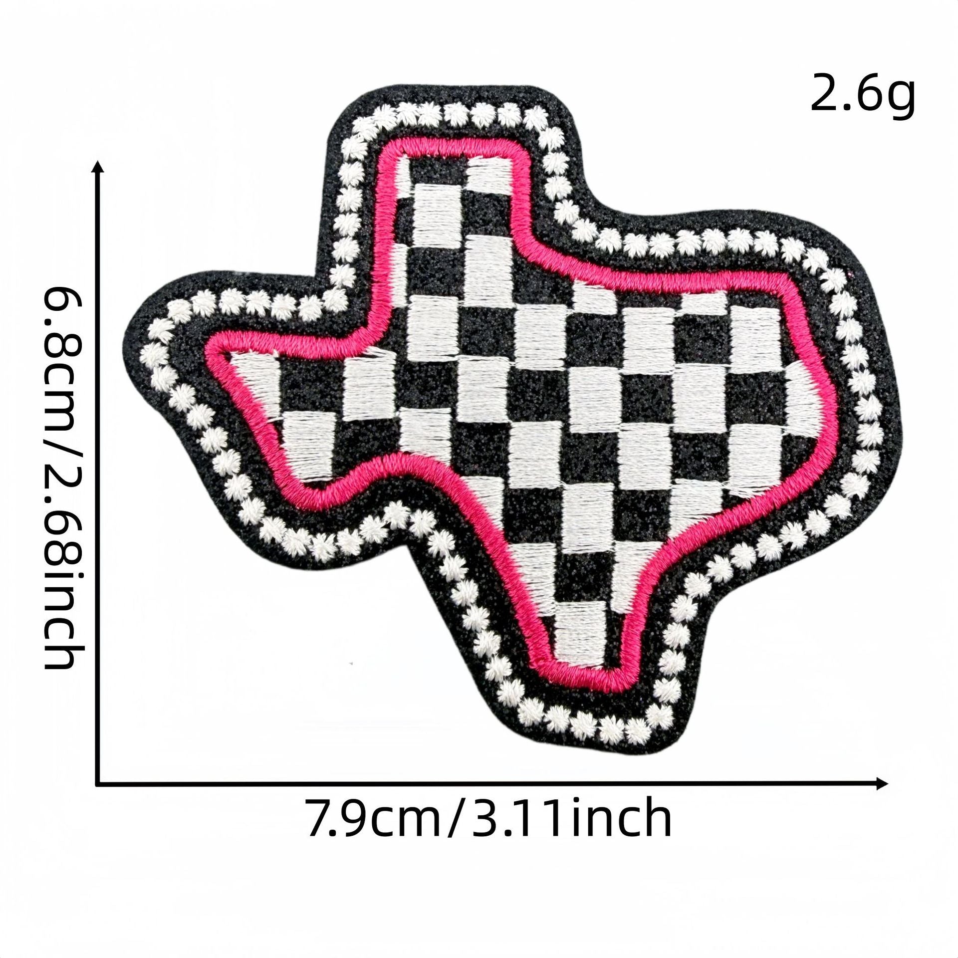 Wholesale Chic Embroidered Patch Set Of 18 Polyester Thread Cowboy Skull Bow Checkerboard DIY Craft Supply For Clothing Decoration