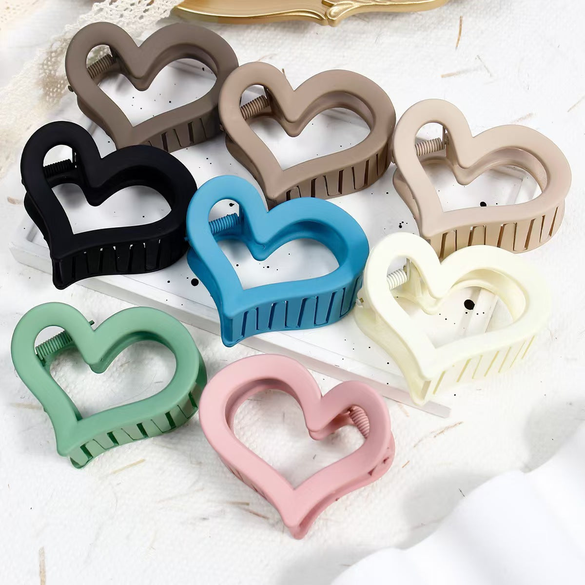 Wholesale Valentine's Day Maillard Style Acrylic Grab Clip Advanced Hair Accessories