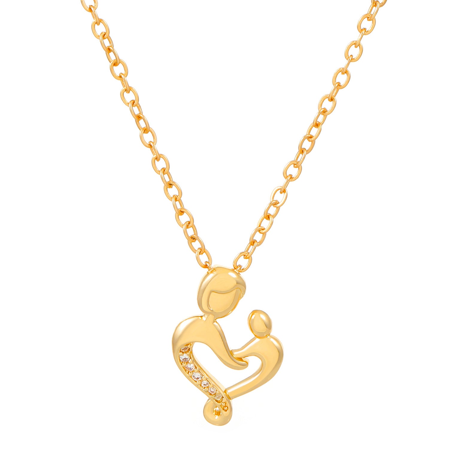 Wholesale new Mother's Day mother and son embrace love necklace