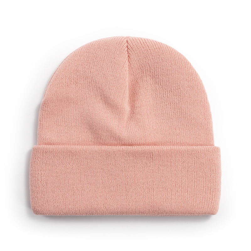 Wholesale All-match Solid Color Wool Knitted Hat
