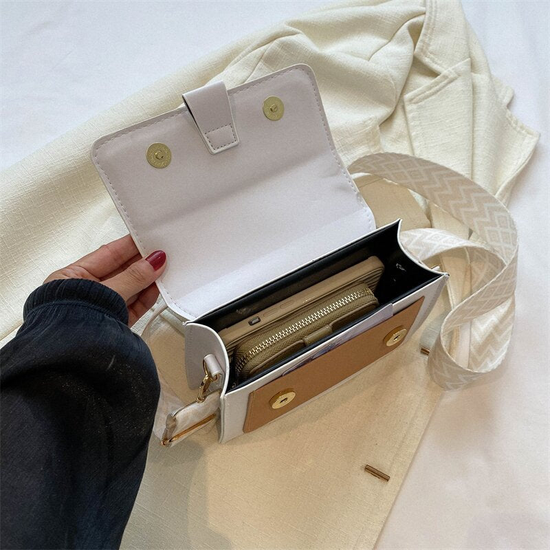 Wholesale Wide Shoulder Strap PU Crossbody Bag Shoulder Bag