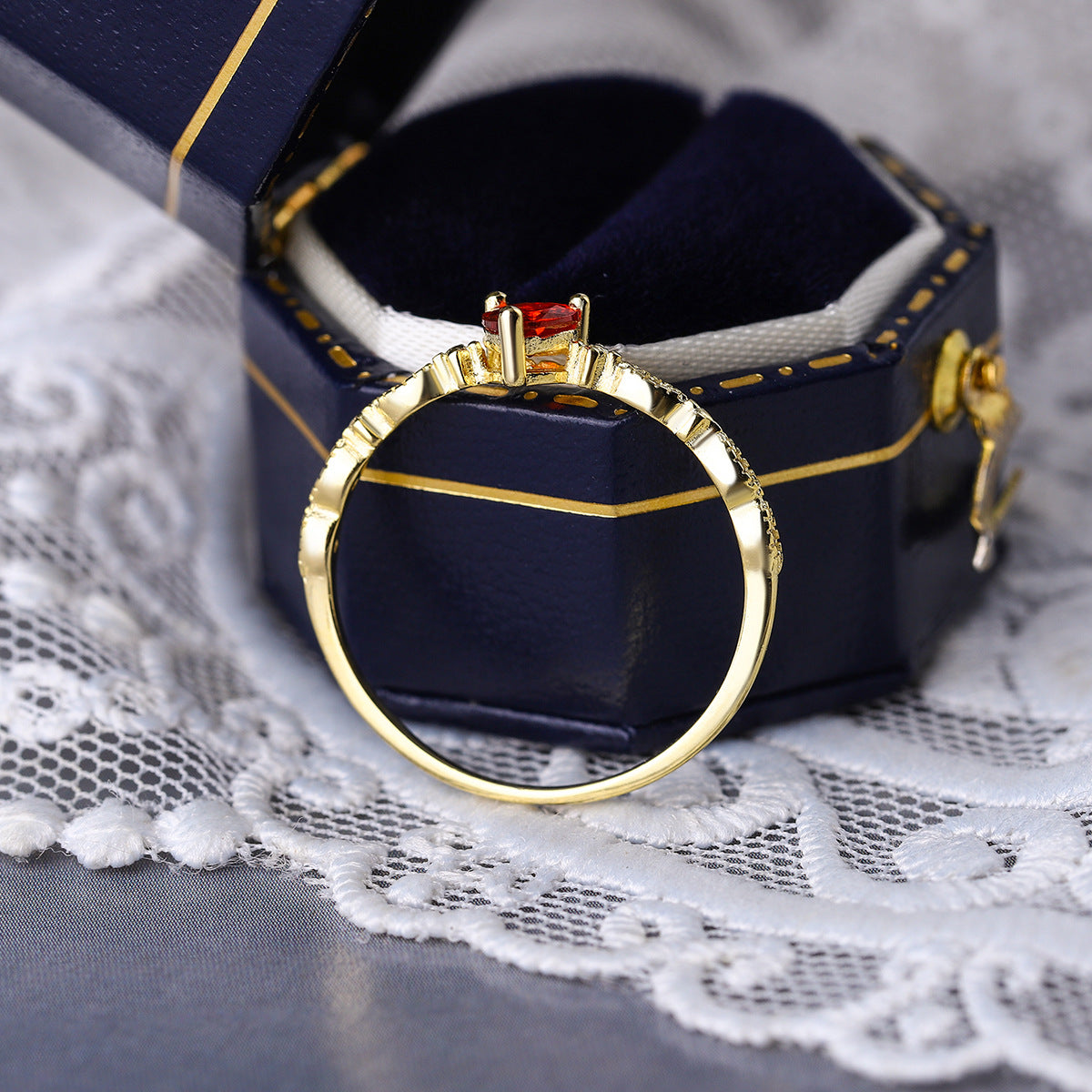 Wholesale Love Ruby Sterling Silver Ring