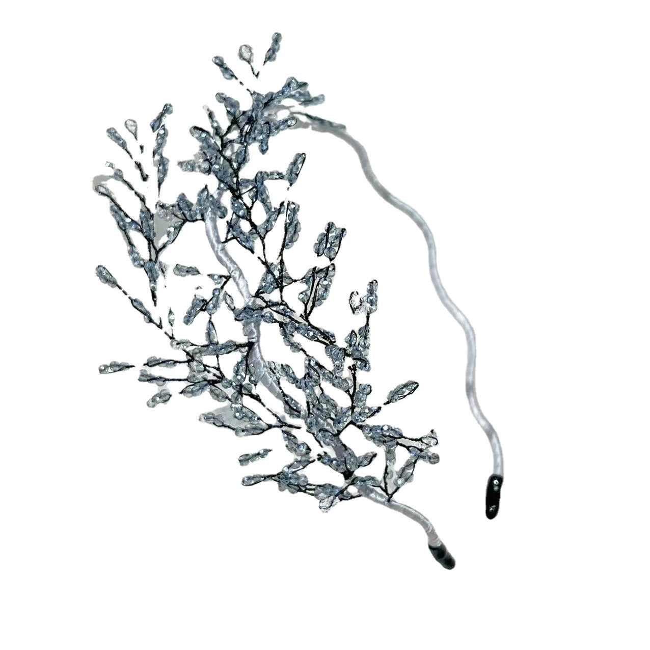 Wholesale Hand Braided Leaves Crystal Beaded Headband