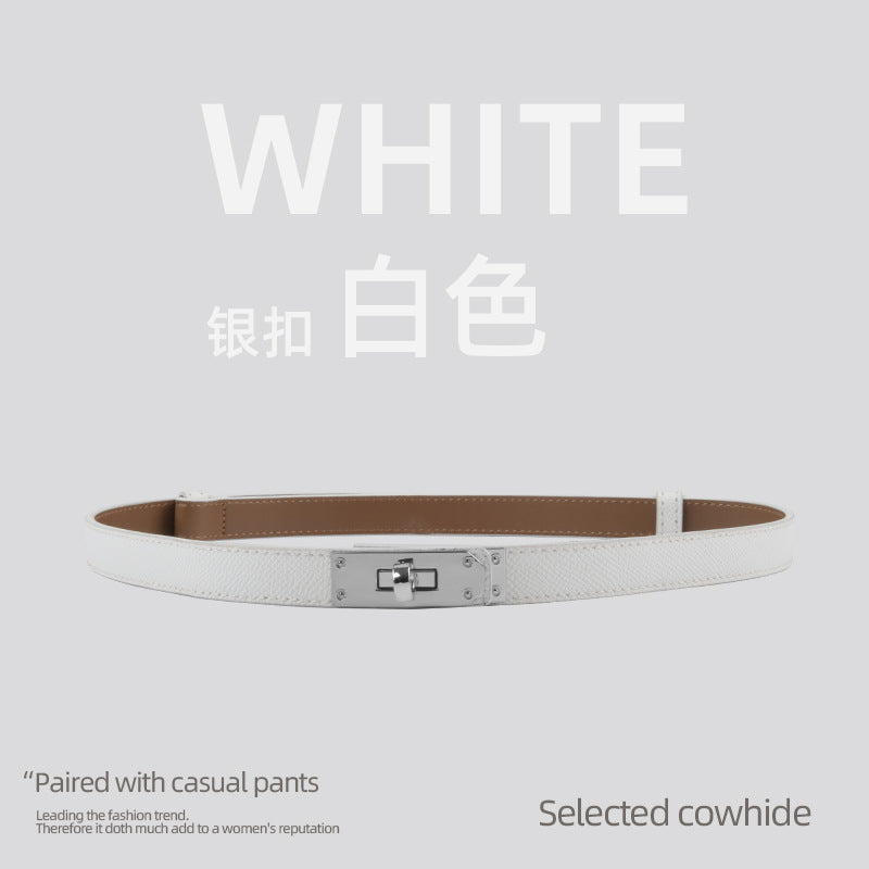 Wholesale Fine Genuine Leather Fashion Girdle Leather Belt with Dress Versatile Decoration