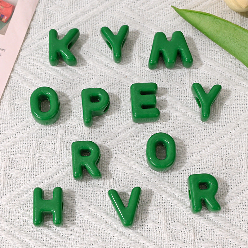 Wholesale 5pcs/pack Acrylic Colorful Letter Beads DIY Jewelry Accessories