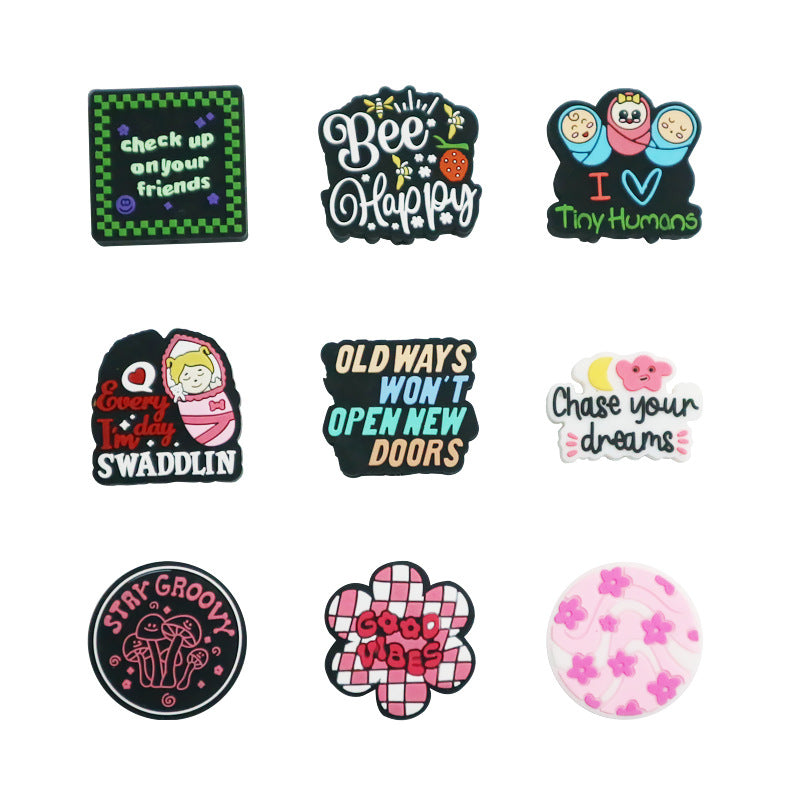 Wholesale  10pcs/pack  Silicone DIY Creative Letter Beads Cartoon Beads