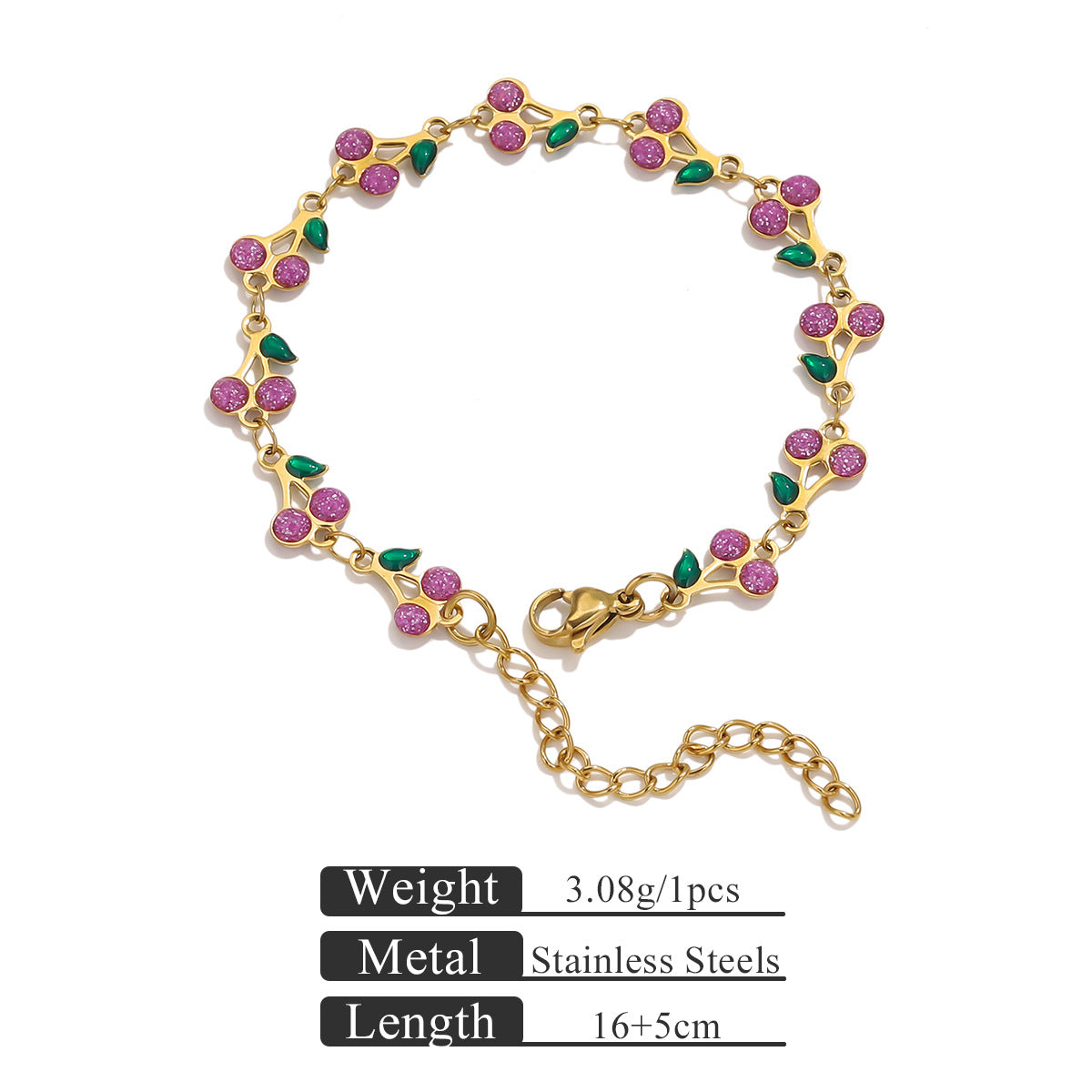 Wholesale Cherry Beaded Pearl Flower Pendant Necklace